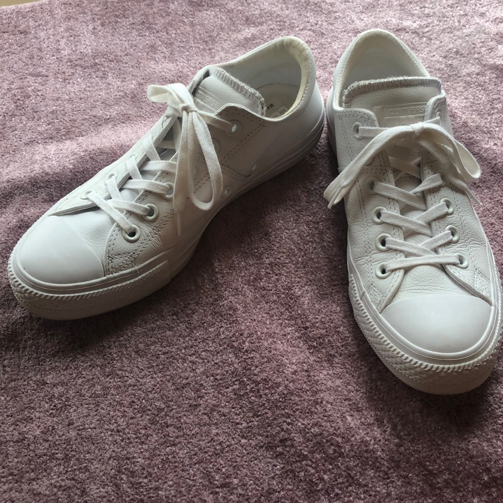White leather converse